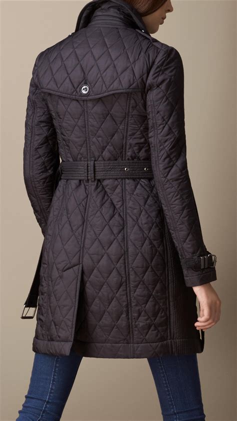 burberry mid length diamond quilted trench coat|Burberry trench coat size chart.